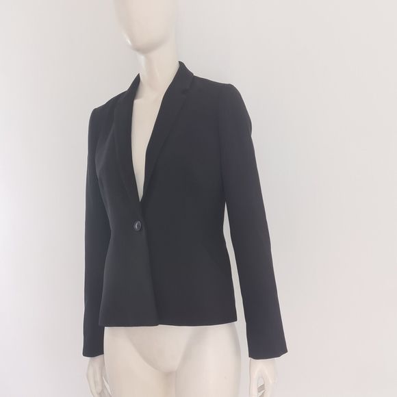 HOBBS Black Blazer Jacket Size UK 12 EU 40 Double-Breasted Formal Office Party - Picture 5 of 8